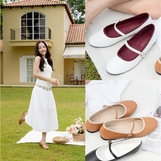 Mellowco รองเท้าบัลเล่ต์ทูโทนส้นเตี้ย Ballerina รุ่น Nela M1…