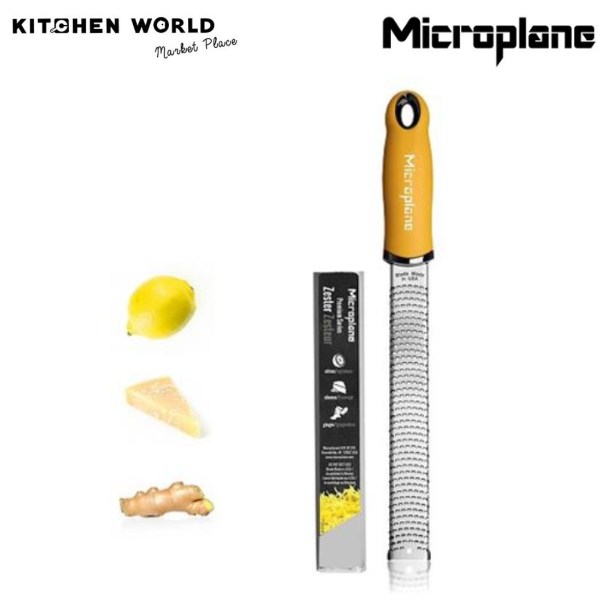Microplane USA S/S Zester Premium Classic Series, Mustard Yellow (46623)