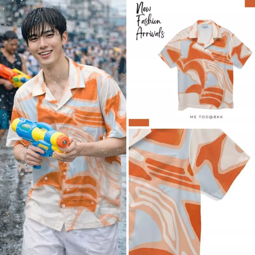 WOLF Hawaii Shirt เสื้อเชิ้ตแขนสั้น ลายดอกวินเทจ H251 thumbnail 4