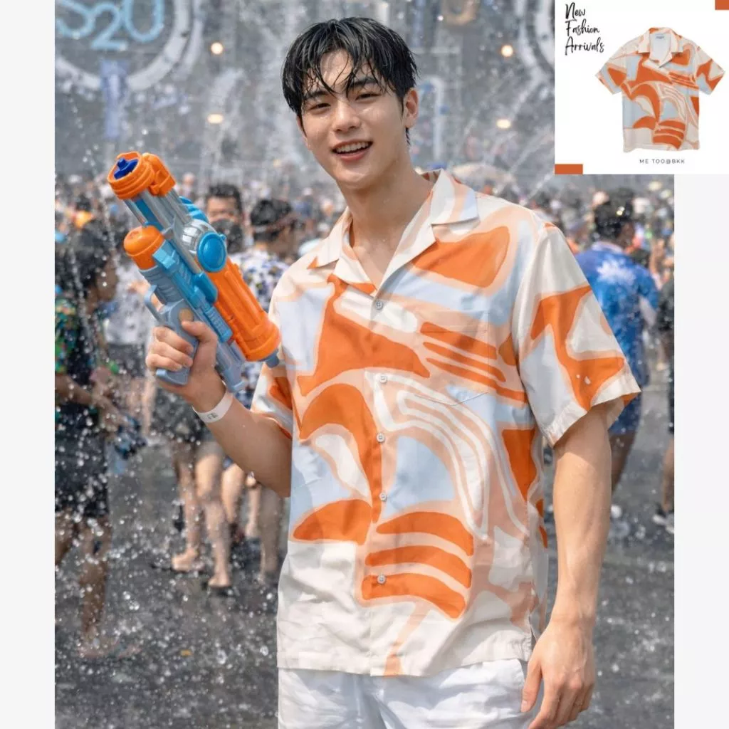 WOLF Hawaii Shirt เสื้อเชิ้ตแขนสั้น ลายดอกวินเทจ H251 thumbnail 5
