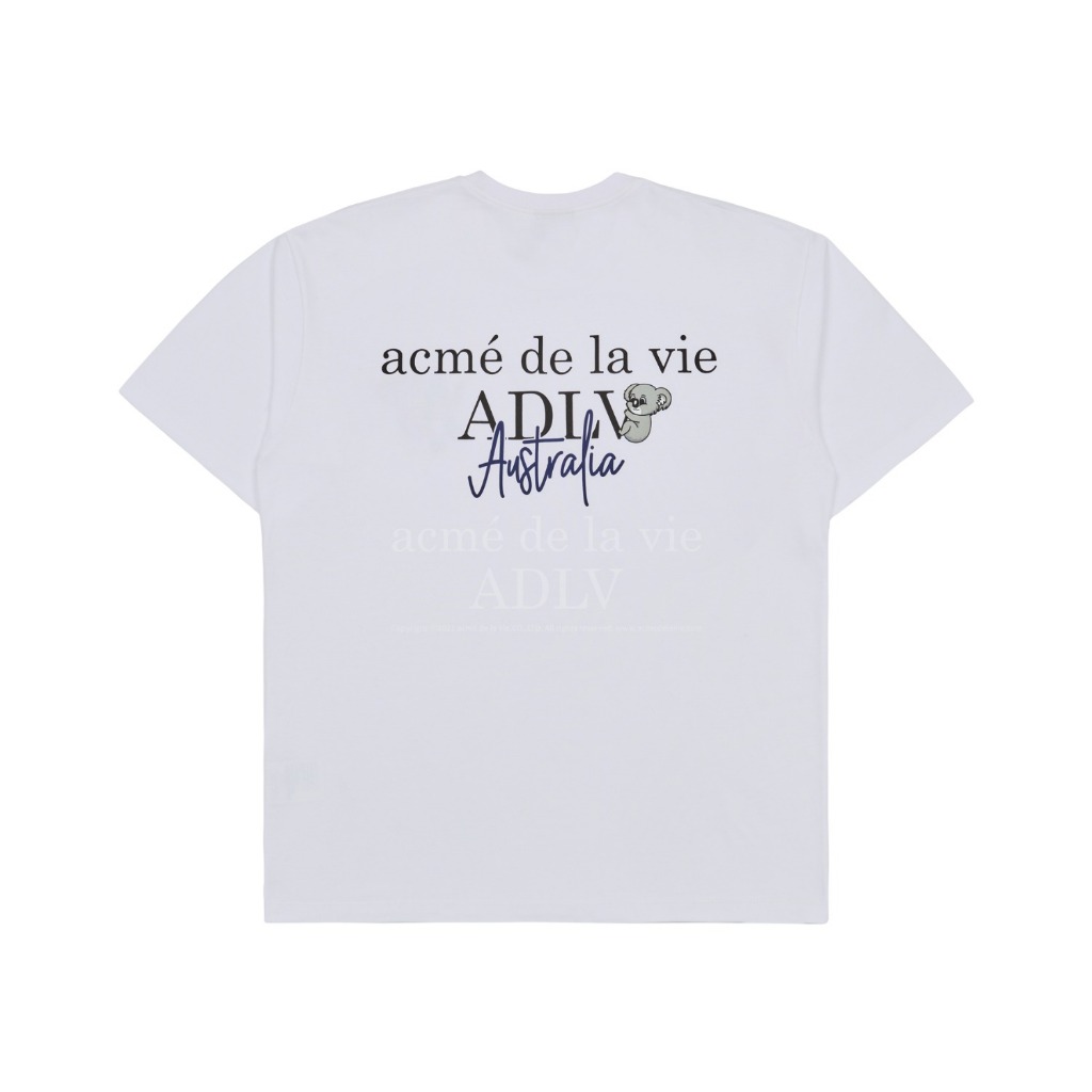 acme de la vie ADLV A LOGO AUSTRALIA EXCLUSIVE SHORT SLEEVE T-SHIRT WHITE_BLUE (AUSTRALIA EXCLUSIVE)