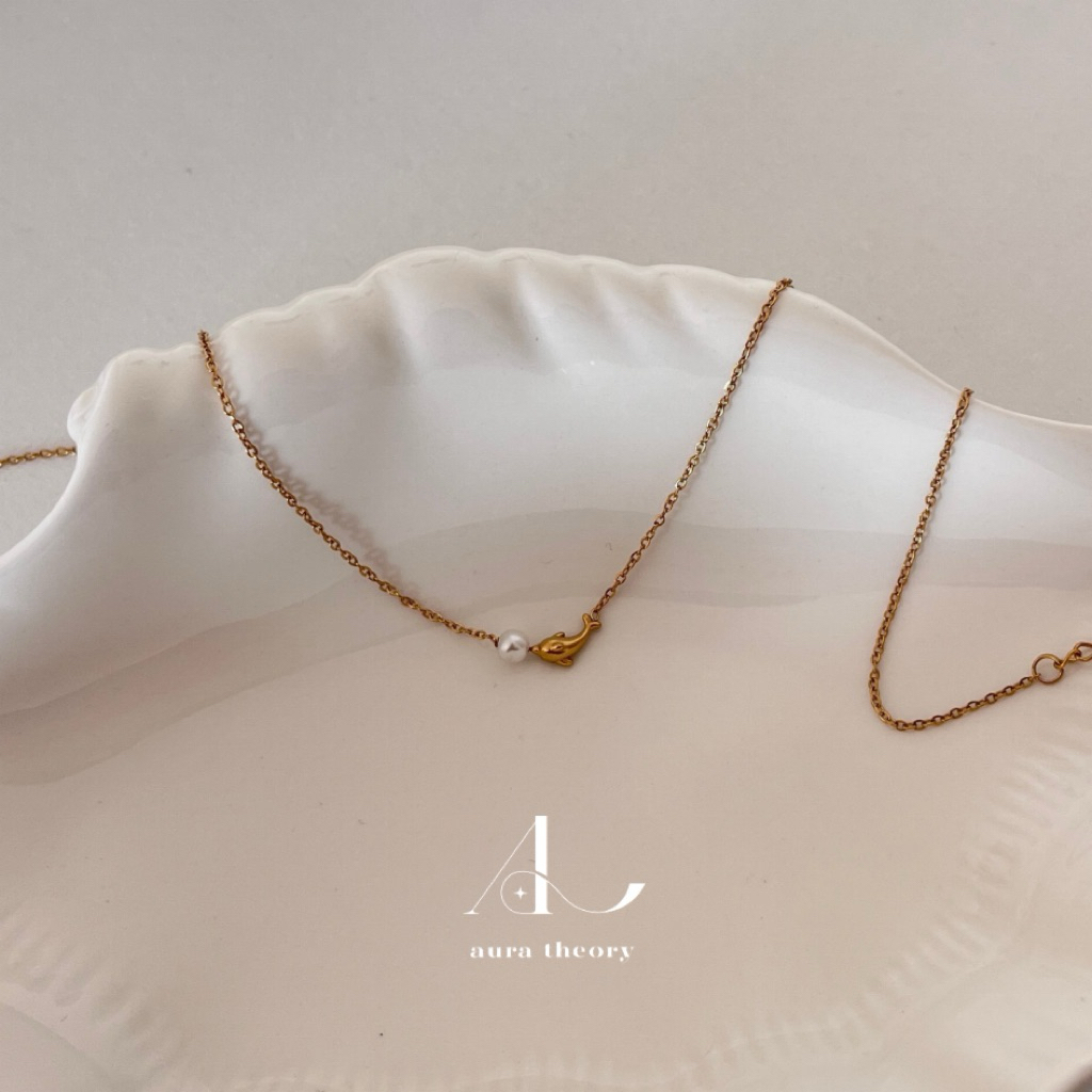 สร้อยสแตนเลส aura theory pearl and dolphin ราคา ถูกที่สุด ดีลบีเคเค รูปภาพหลัก