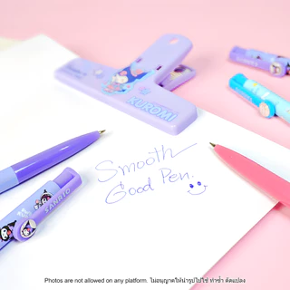 ปากกาลูกลื่น เขียนลื่น หมึกชัด 0.5 มม. ลายการ์ตูน น่ารัก สีพาสเทล เขียนลื่น หมึกสีน้ำเงิน ของใช้เรียน