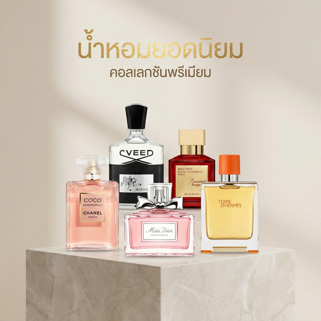 น้ำหอมยอดนิยม คอลเลกชันพรีเมียม | Chanel/Dior/Creed/MFK/Hermes | ของแท้ | ของขวัญ