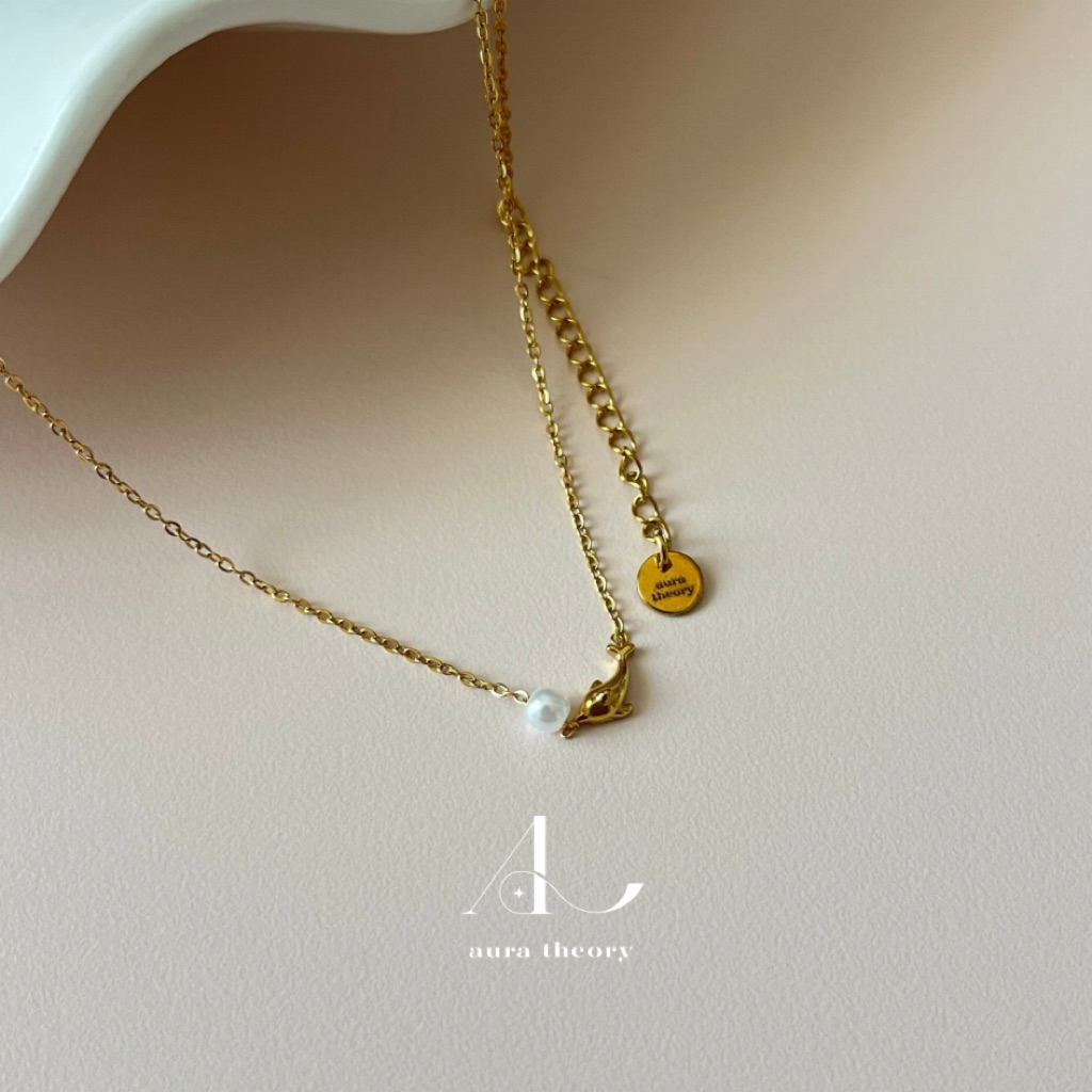 สร้อยสแตนเลส aura theory pearl and dolphin ราคา ถูกที่สุด ดีลบีเคเค แกลเลอรีภาพที่ 6