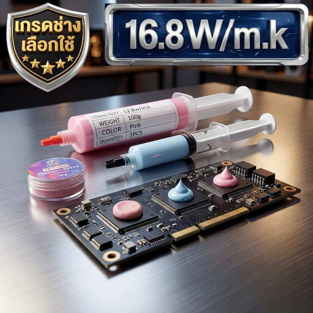 16.8W/m k [เกรดช่างเลือกใช้] Thermal putty pro  ซิลิโคนแบบครีม ระบายความร้อน การ์ดจอ CPU Notebook (Cryo Core เย็นสุดขั้ว