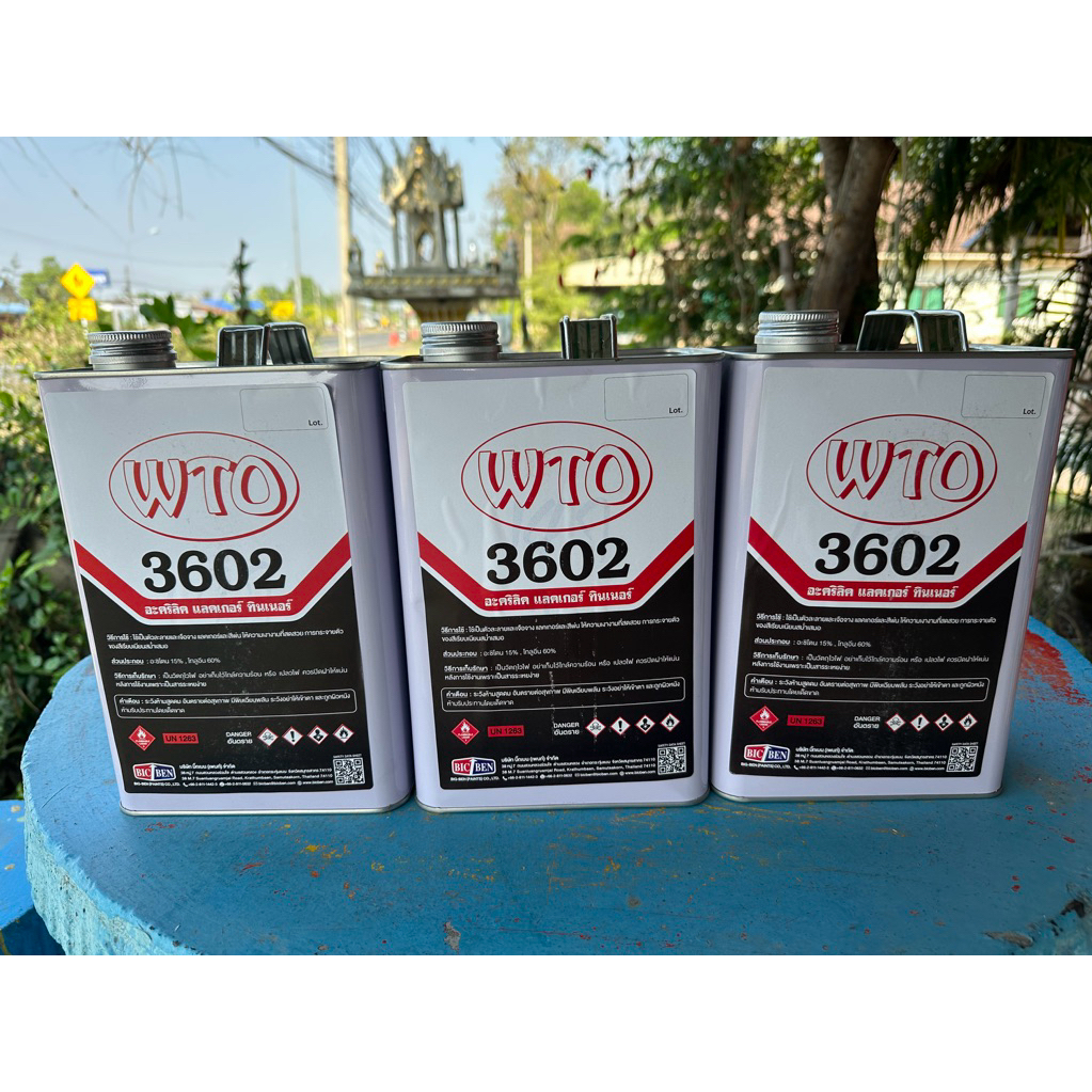 ทินเนอร์ อะคิลิค 3602 ลูไซด์ WTO (ยี่ห้อ BICBEN) แกลลอนละ 2 ก.ล.