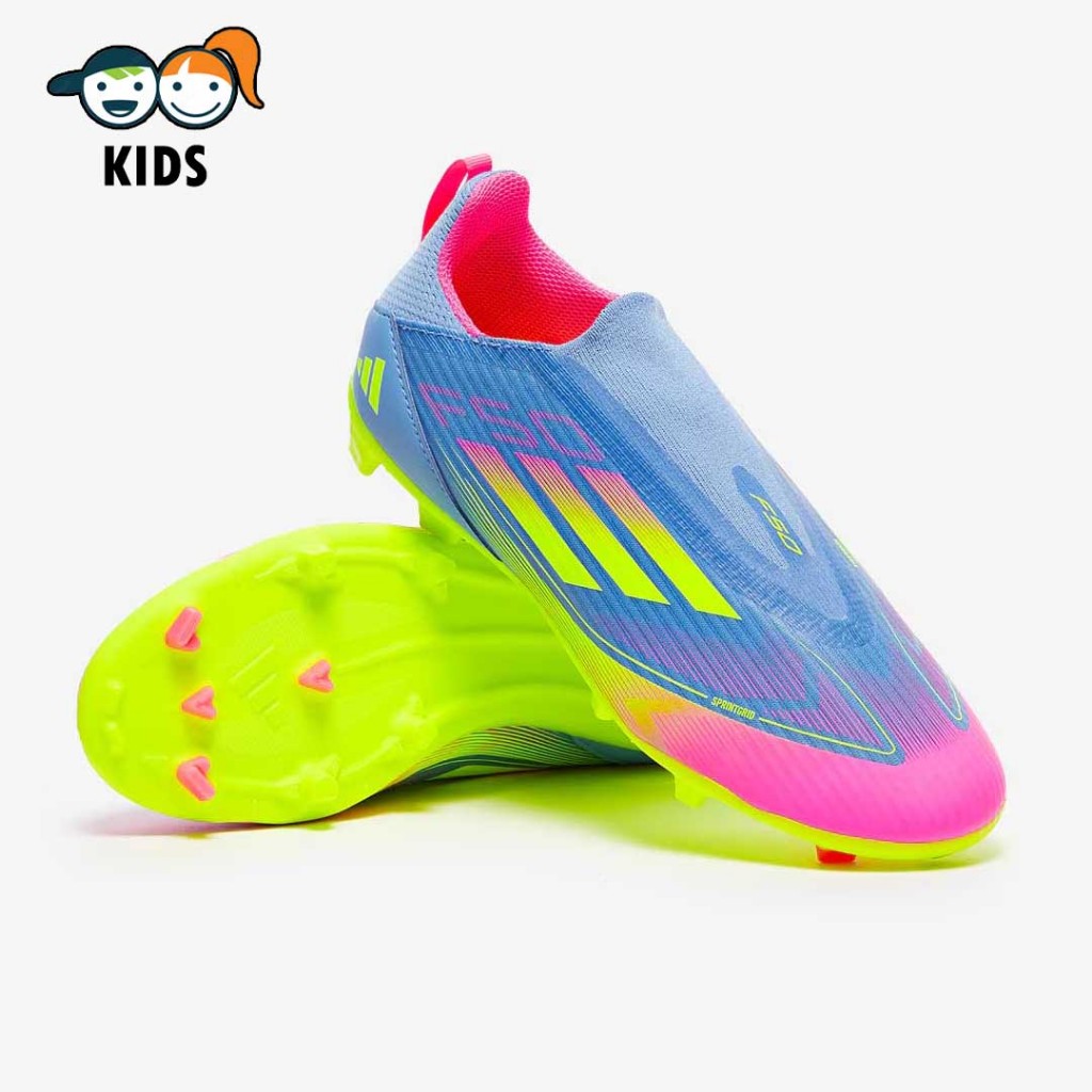 รองเท้าฟุตบอลเด็ก Adidas Kids F50 League Laceless FG (สตั๊ดเด็กแบบไร้เชือก)