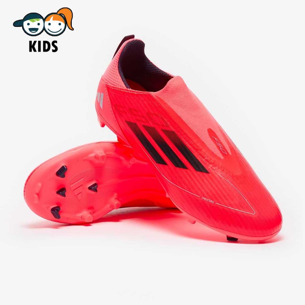 รองเท้าฟุตบอลเด็ก Adidas Kids F50 League Laceless FG (สตั๊ดเด็กแบบไร้เชือก)