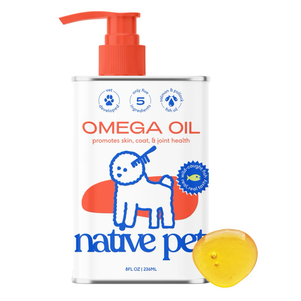 Native Pet Omega Oil น้ำมันปลาสำหรับสุนัข ขนาด 236 ml (118 pumps)