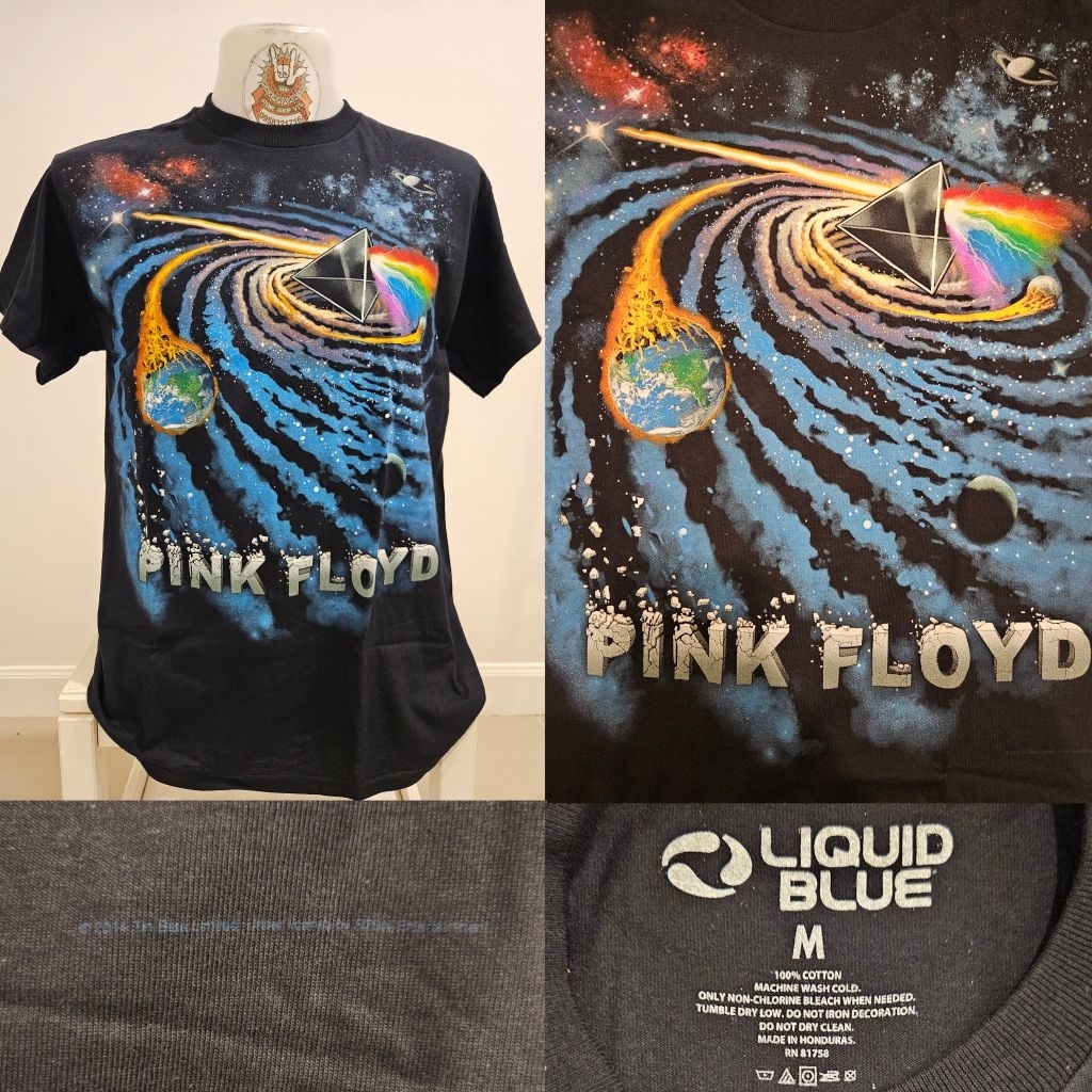 🌍Liquid blue Pink Floyd Galaxy (พิ้งฟอร์ย) เสื้อวงงานลิขสิทธิ์แท้ นำเข้าUSA ของแท้ สินค้ามือ1  ลิขขวิดบลู