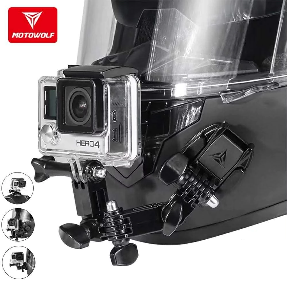 ส่งเร็ว ส่งไว Motowolf MDL3520 Helmet Camera ที่ยึดกล้อง ขายึดกล้อง Action cam กล้อง Gopro ติดหมวกกันน็อค thumbnail 4