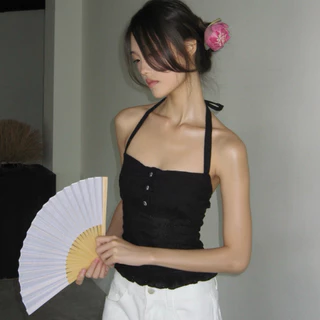 (ไม่ผลิตเพิ่ม)BEMYCHICเสื้อลูกไม้คล้องคอรุ่นOlivia