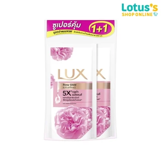 ลักส์ ครีมอาบน้ำ กลิ่นซอฟท์ โรส รีฟิล ขนาด 350 มล. (แพ็ค 1+1) LUX SHOWER CREAM SOFT ROSE REFILL 350 ML. (PACK1+1)