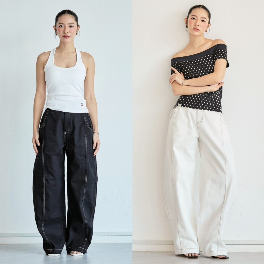 Roomry.n - Outline Denim Jeans กางเกงยีนส์บอลลูน