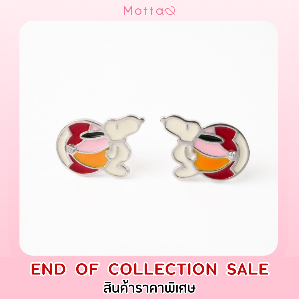 Motta Silver Earring ต่างหูติดหูเงินแท้ สนูปปี้งานน่ารัก ใส่ได้ทุกลุค
