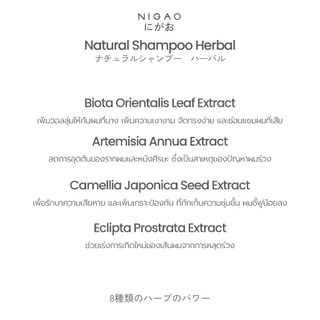 [แชมพู] NIGAO Natural Shampoo Herbal | นิกาโอะ เนเชอรัล แชมพู เฮอร์บัล 180 mL