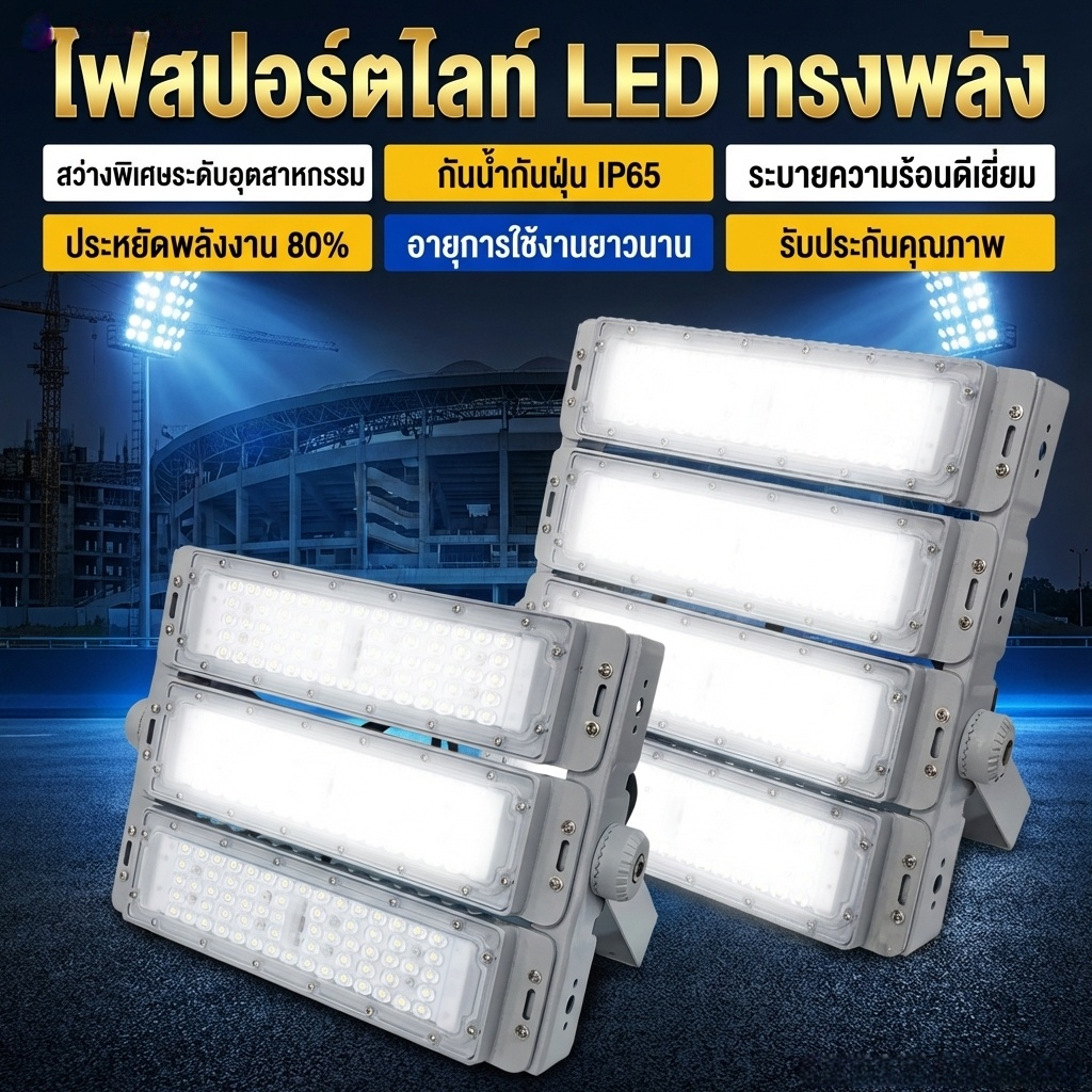 โคมไฟสปอต LED กันน้ำ 100W-600W | ไฟถนน ไฟสนาม ไฟโรงงาน ออกแบบภูมิทัศน์ ใช้งานสะดวก กันน้ำระดับ
