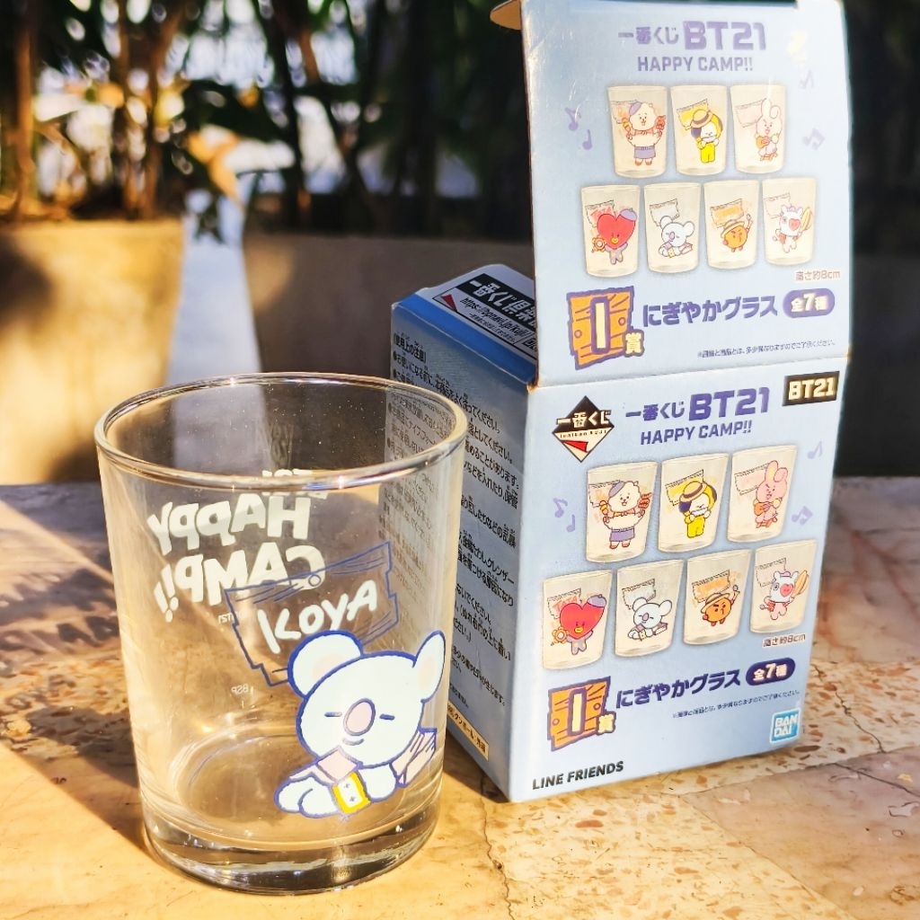[พร้อมส่ง] BT21 Koya glass Japan Ichiban Kuji lottery แก้ว bt21 koya