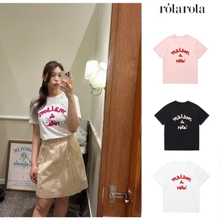 [พร้อมส่งในไทย🇹🇭] ROLAROLA เสื้อยืด Maison De Rola Embroidery วอนยอง