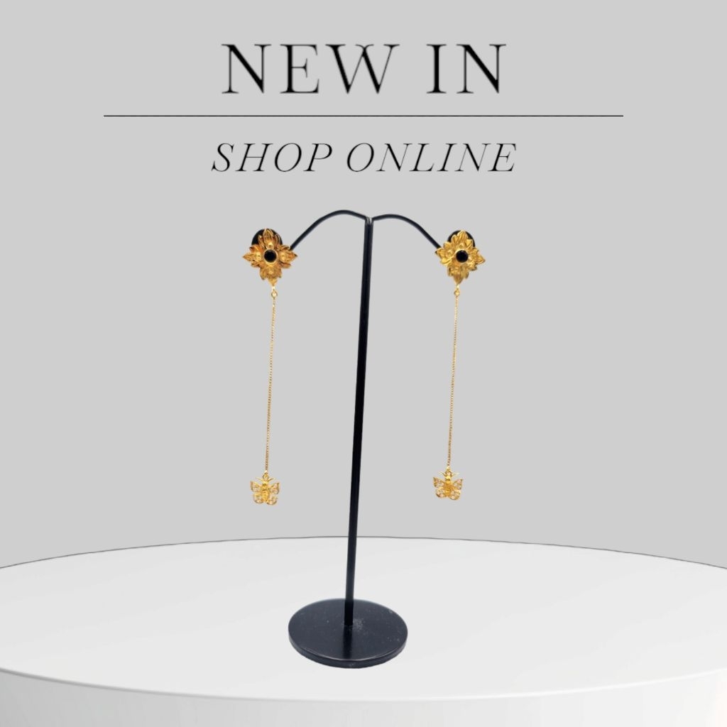 Flora Gold Earring with Iolite