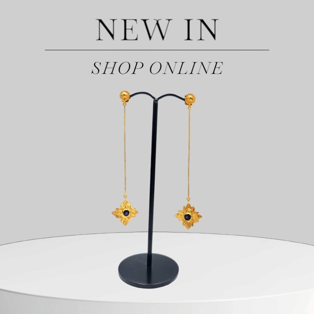 Flora Gold Earring with Iolite