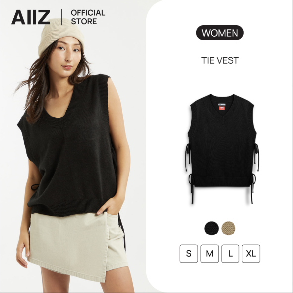 AIIZ เสื้อแขนกุดผู้หญิง ผูกข้าง AIIZ Women's Tie Vest