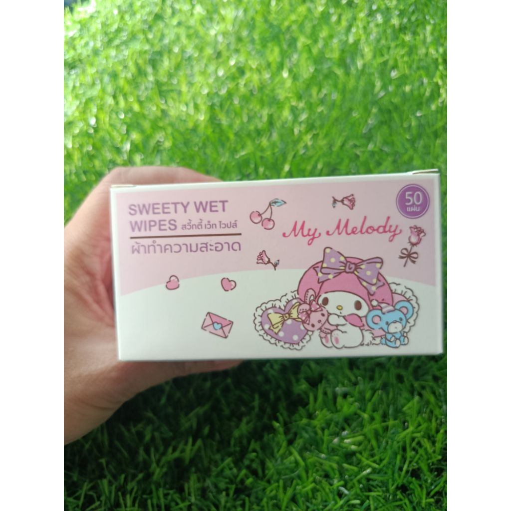 ทิชชู่เปียก My Melody เช็ดเลนส์แว่น & หน้าจอมือถือ ลิขสิทธิ์แท้ ซานริโอ  50 ชิ้น/กล่อง 💖