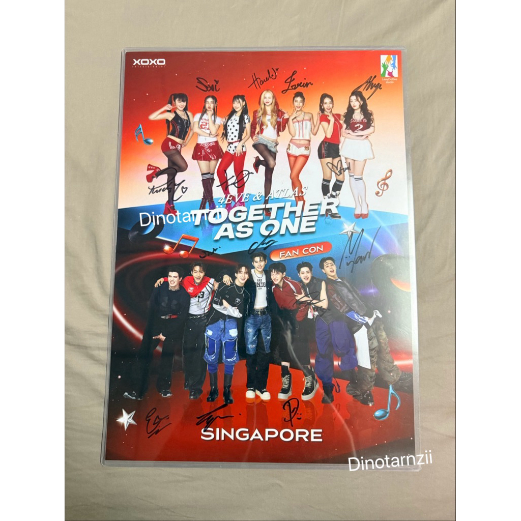 โปสเตอร์ Fan Con 4EVE&ATLAS โฟร์อีฟ&แอทลาส at Singaporn ลายเซ็นสด(มีกระบอกส่ง)