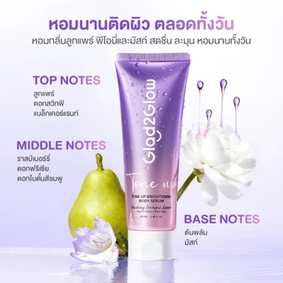 【NEW】Glad2Glow ปรับสีผิวให้กระจ่างใสทันตา เนื้อบางเบา ไม่เหนียวเหนอะ Tone Up Brightening Body Serum เซรั่มทาผิว