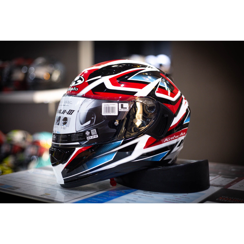 หมวกกันน็อค KABUTO รุ่น Kamui-3 ลาย Acrobat White Red