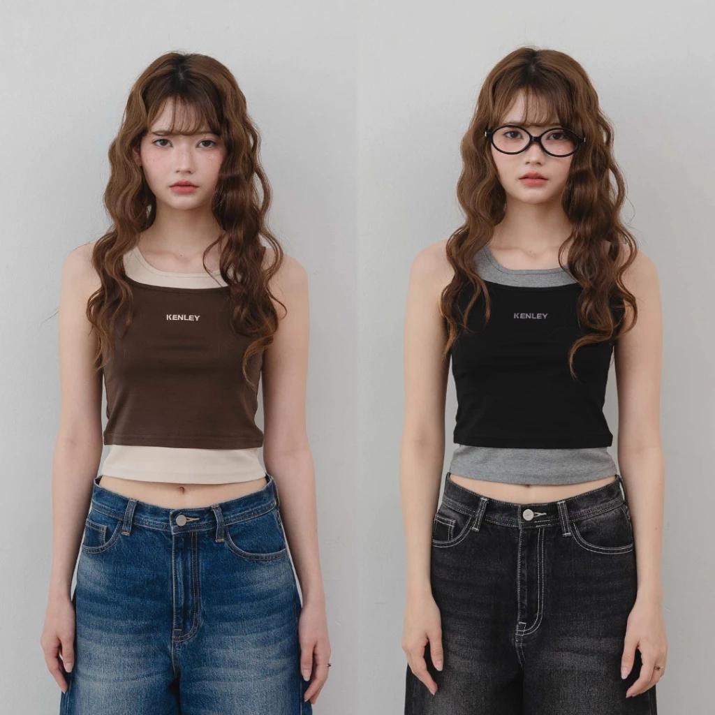Kenley - Double Layer Tank Top - เสื้อกล้าม Design เสื้อสองชั้น