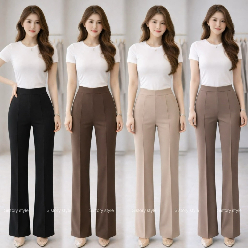 กางเกงกระบอกเล็กปลายขาม้า รุ่น Ginny pants 🇰🇷 (รุ่น จินนี่)
