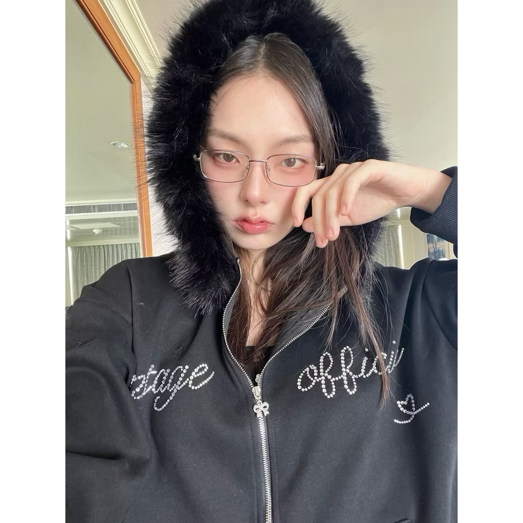 Cintage♡ คาร์ดิแกนฮู้ดMuffy 💘