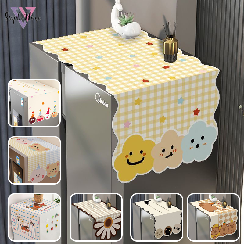 ผ้าคลุมตู้เย็น เครื่องซักผ้า กันน้ำ กันฝุ่น กันลื่น ซักได้ ขนาด 65x170 ซม สำหรับเตาอบ ใช้ในครัวเรือน