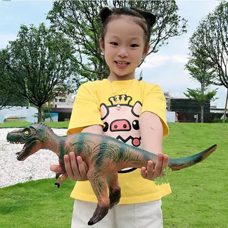 2 ชิ้นขนาดใหญ่ 3D จำลองไดโนเสาร์ยางนุ่มของเล่นไดโนเสาร์เสียง 52 เซนติเมตร Tyrannosaurus rex ของขวัญเด็ก