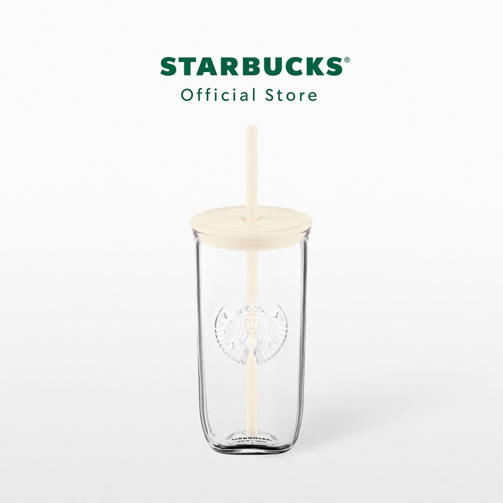 Starbucks Ivory Recycled Glass Cold Cup 16oz. ทัมเบลอร์แก้วสตาร์บัคส์ ขนาด 16ออนซ์ A9001941