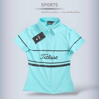 เสื้อตีกอล์ฟผู้หญิง เสื้อคอปกแขนสั้น เสื้อกีฬาแบบดี ใส่สบายท…