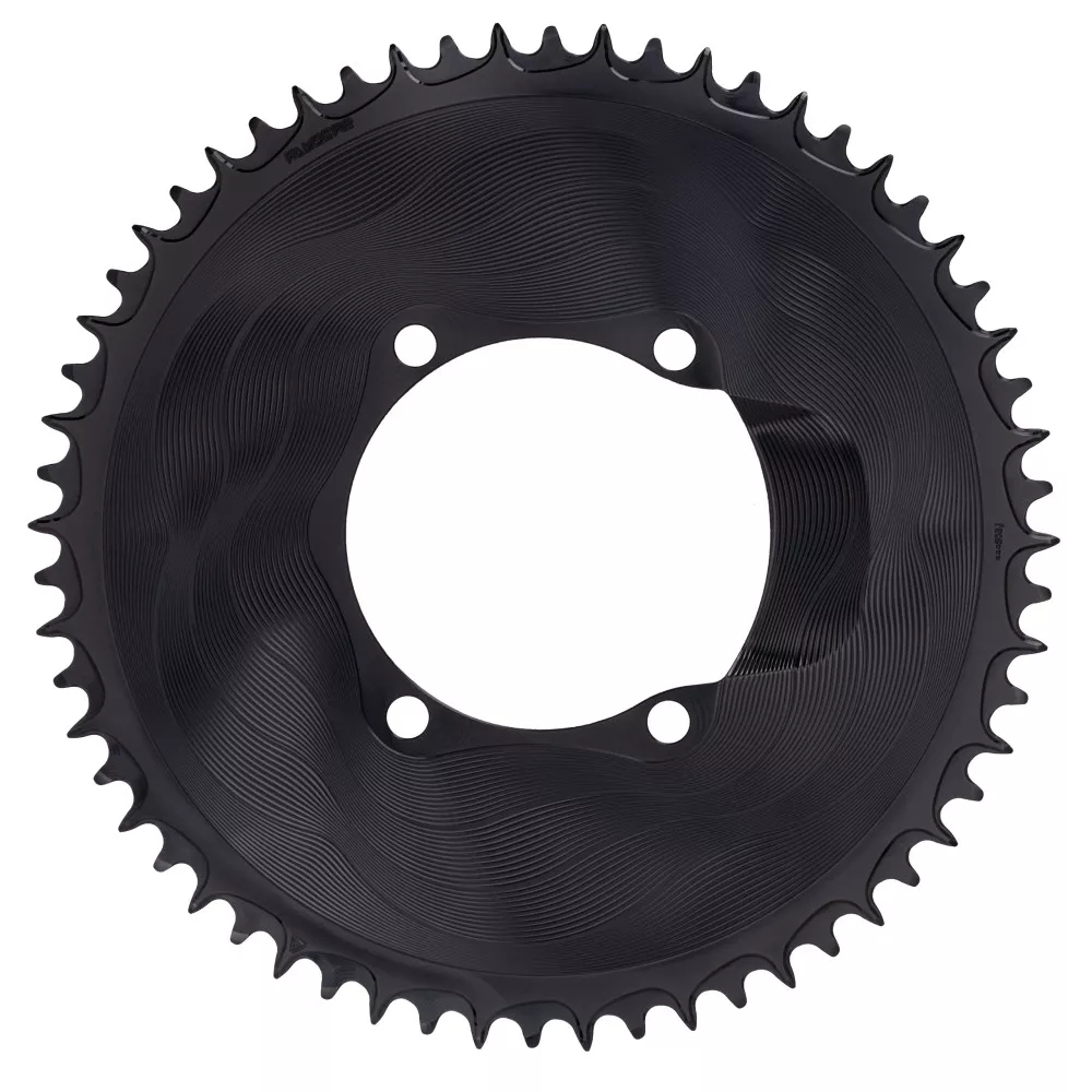 ใบจาน ALUGEAR CHAINRINGS ROUND 1-SPEED FOR 12SP 110 BCD 4B SHIMANO ASYMMETRIC ROAD