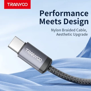 TRANYOO S20 สายชาร์จเร็ว ดีไซน์สายถักทนทานกันสึกหรอ ชิปอัจฉริยะป้องกันความร้อนอัตโนมัติ รองรับทั้ง ไอโฟน และ แอนดรอยด์