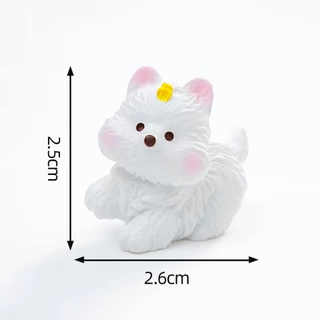 ่j302/1ตุ๊กตาหมาพันธุ์เวสต์ไฮแลนด์ของจิ๋วจำลองแพ็คละ 5 ชิ้น