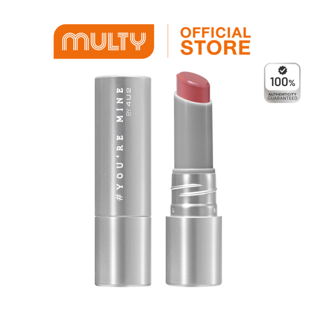 4U2 You'Re Mine 3 g.ลิปแมทแบบแท่ง กลบสีปากมิด ปากฟูเนียนกริ๊บ ลิปแมต4u2