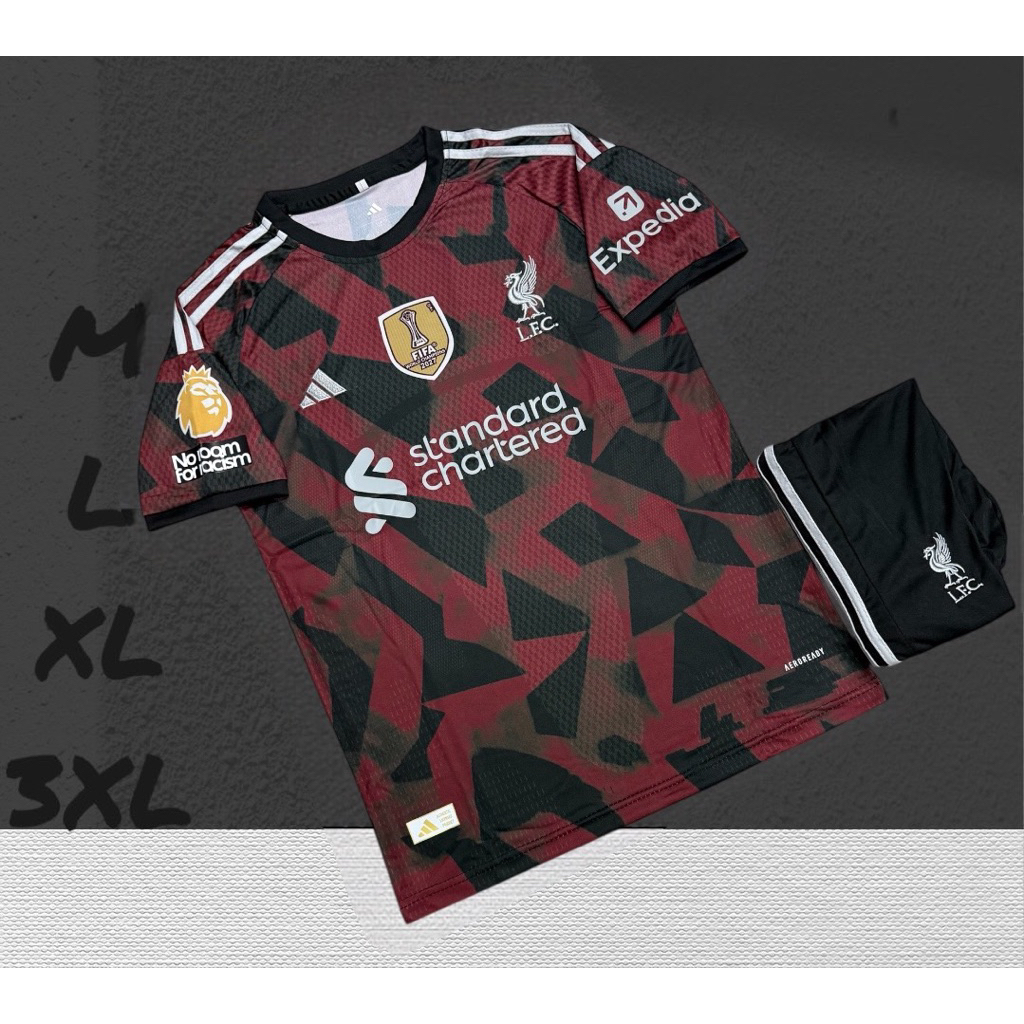 new ชุดฟุตบอลชุดกีฬาเสื้อพร้อมกางเกงผ้านิ่มเย็นใส่สบายงานเลเซอร์โลโก้ปักซักรักษาง่าย