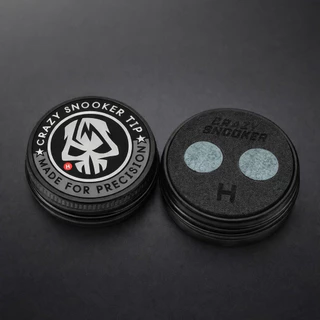 หัวคิว CRAZY ฝาดำ 1 ตลับมี 2 หัว ขนาด 11mm. มีความแข็ง 2 ระดับ หัวคิวที่นักกีฬาเลือกใช้