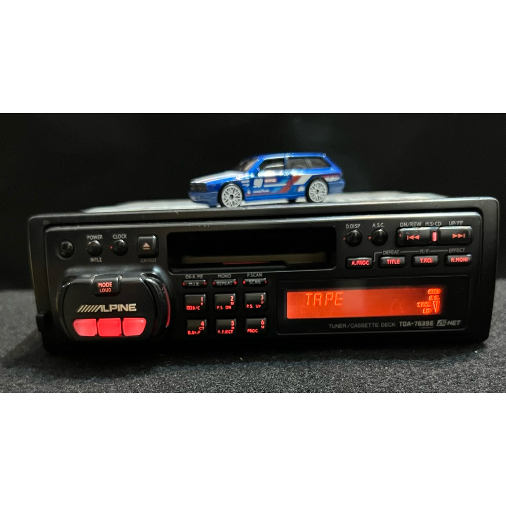 📻 90‘วิทยุเทป  Alpine รองรับ ชุดบลูทูธ เล่น เทป  fm 88-108.0  มี aux-in รองรับ บลูทูธ รุ่นใหญ่ ไม่มี