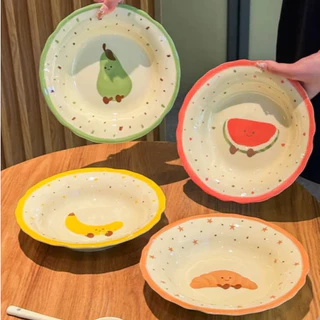 ชุดจานชามสุดน่ารัก 4 ชิ้น 🍐 สินค้าใหม่เอี่ยม! น่ารักสุดๆ! ชุดเดียวคงไม่พอ คุณจะต้องอยากได้ทั้งชุดแน่นอน! 🍚 จานและชามเซรา
