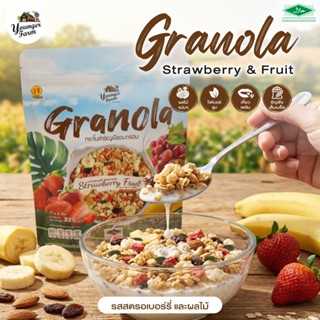 กราโนล่า ธัญพืชอบกรอบ รสสตรอเบอร์รี่และผลไม้ Younger Farm  2…