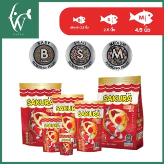 อาหารปลาซากุระ SAKURA GOLD ขนาด 250 กรัม อาหารปลาสวยงาม สูตรเร่งสี เร่งโต ใช้แล้วน้ำไม่ขุ่น