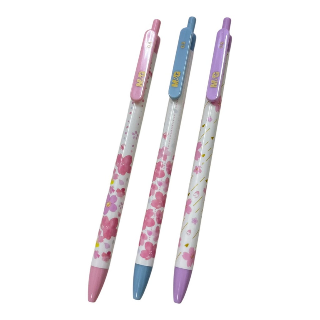 (3 ด้าม) ปากกาลูกลื่น M&G ABP464A0 ขนาด 0.5 มม. หมึกน้ำเงิน