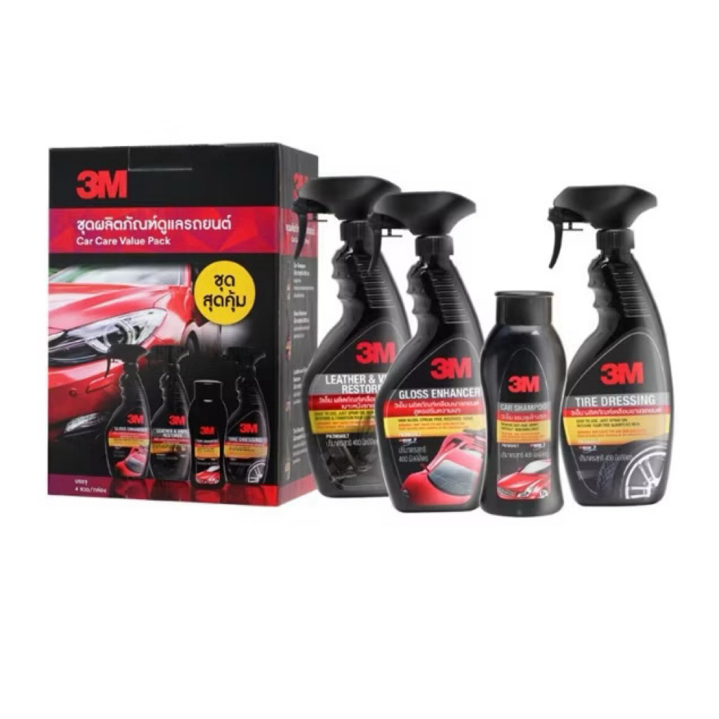 3M Car Care Value Pack แชมพูล้างรถ 400 ml.+ PN39034LT+ PN39040LT+ PN39042LT